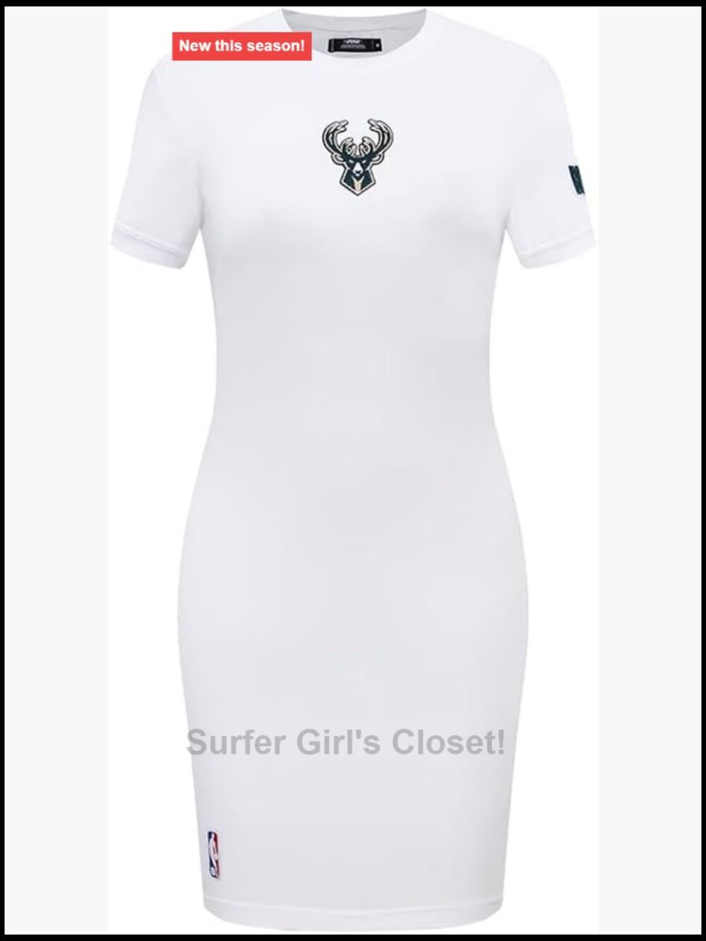 NBA Bodycon Dress Cotton Spandex Chenille Graphic